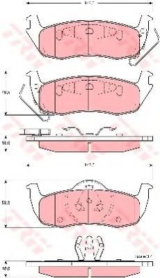 Set placute frana,frana disc JEEP GRAND CHEROKEE II (WJ, WG) (1998 - 2005) TRW GDB4137 foto