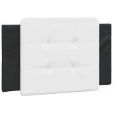 Perna pentru tablie pat, Zadar, alb si negru, 80 cm, piele artificiala, DKD Home Decor