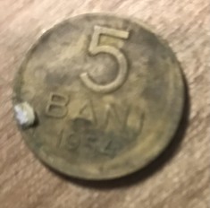 MNDRO Romania moneda 5 bani 1954 foto