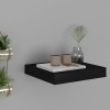 Gossi raft de perete suspendat, negru, 23x23,5x3,8 cm, mdf