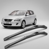 Cumpara ieftin Ștergătoare Auto TeamCar Set Față pentru Kia Ceed I (2006-2009), 600mm/450mm, Cauciuc Natural, Negru, Nou