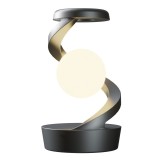 Cumpara ieftin Lampa inteligenta rotativa ZYTEQ, pentru birou/noptiera, control multiplu, senzor miscare, lumina de noapte/RGB, baterie incorporata, gri