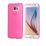 Husa Silicon Samsung Galaxy S6 Edge+ g928 Clear Pink Ultra Thin&nbsp;