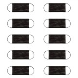 Mască De Protecție, SYNEK, De Unică Folosință, 3 Straturi, Set 10 Bucăți, Negru