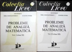 PROBLEME DE ANALIZA MATEMATICA VOL.1-2 CLASA XI-XII-ION PETRICA, EMIL CONSTANTINESCU, DUMITRU PETRE-280467