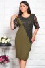 Rochie de Ocazie Evita Olive - 50Marimea, Yves