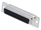 Mufă Mamă D-Sub 25 PIN Pe Cablu Aurită, MH CONNECTORS