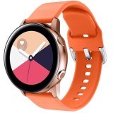 Cumpara ieftin Curea iUni compatibila cu Samsung Galaxy Watch 4, Watch 4 Classic, Gear S2, 20 mm, Silicon Buckle, Orange