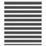 VidaXL Jaluzea tip zebra neagră lățime țesătură 130,9 cm poliester