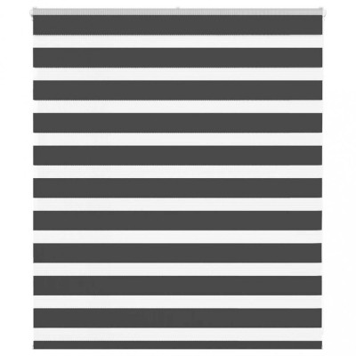 vidaXL Jaluzea tip zebra neagră lățime țesătură 130,9 cm poliester foto