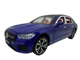 Macheta metal Mercedes E300L albastru 1:24, lumini si sunete, deschide usile