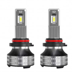 Set 2 LED-uri Auto Techstar® P30, 9006, 80w, 14000 Lumeni, 6500K, AUTO, 12-24 Volti, CSP, Canbus, Miez Cupru, Radiator Aluminiu