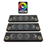 Cutie de difuzoare iluminate Phonix Gold 1700W iesire SPL 2 x 4 OHM 4 x difuzoare midrange 2 x tweetere pro audio CarStore Technology