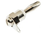 Mufă banană 4mm 15A nichelată pentru panou