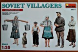 SOVIET VILLAGERS - MINI ART Cod 38011 Scara 1/35 Număr piese 50 DIORAMA MACHETA FIGURINE ASAMBLARE HOBBY WWII SOLDAȚI GERMANI AMERICANI RUȘI, 1:32