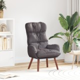 Fotoliu relaxant vidaXL gri din piele ecologică