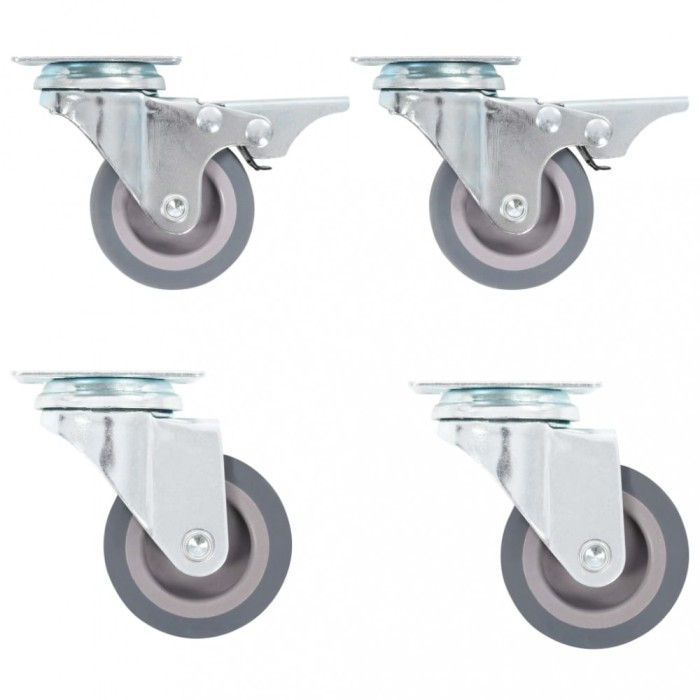 Gossi roti pivotante, 12 buc., 50 mm