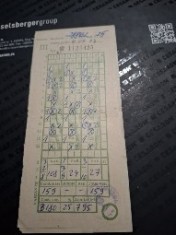Bilet loto pronosport 4.04.1993 foto