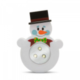 Lampă de veghe cu buton, model &quot;Om de zăpadă&quot;
