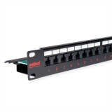 Patch Panel UTP Cat.6, 24 porturi, negru, Roline 26.11.0362