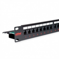 Patch Panel UTP Cat.6, 24 porturi, negru, Roline 26.11.0362