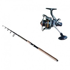 Set lansetă telescopică 2.1 m 100% carbon Cool Angel Lord și mulinetă Cool Angel V500 , putere aruncare 10-110 g