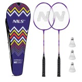 Cumpara ieftin Set badminton Nils NRZ2053 2 rachete, 3 fluturasi, 1 husa de protective