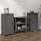 vidaXL Servante, 2 buc., gri, 40x35x80 cm, lemn masiv de pin