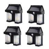 Set 4 bucati Lampa Solara Tip aplica perete cu Senzor de Miscare