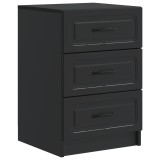 vidaXL Dulap de noapte Negru 43 x 41 x 63,5 cm Lemn prelucrat 895706
