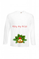 BLUZA CU MANECA LUNGA &amp;quot;RING MY BELLS&amp;quot;, CADOU CRACIUN PERSONALIZAT foto