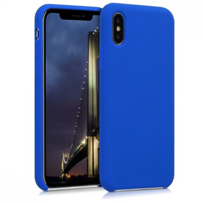 Husa pentru Apple iPhone X / iPhone XS, Silicon, Albastru, 42495.134 foto