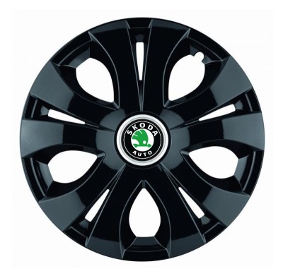 Set 4 Capace Roti pentru Skoda, model Top Black, R15 foto