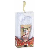 Set cadou Craciun crema picioare, 1 pereche sosete II cm 8 x 5 x 17,5 H
