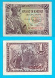 Spania (p#126) 1 Peseta 1943 aUNC &#039;Ferdinand Catolicul&#039; serie: G5020572