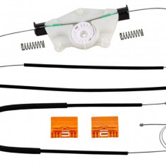 Kit reparatie macara geam fata VW Touareg (7L) 10.2002-12.2006 electrica fata dreapta (cablu role si suport geam)