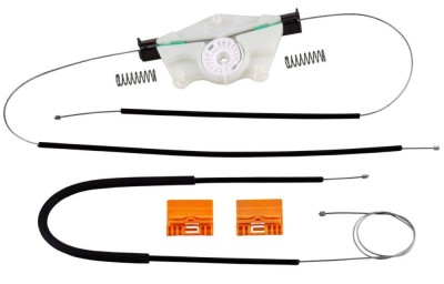 Kit reparatie macara geam fata VW Touareg (7L) 10.2002-12.2006 electrica fata dreapta (cablu role si suport geam) foto