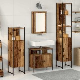VidaXL Set de mobilier pentru baie din 4 piese - lemn vechi