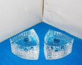 Sfesnice cristal pt. lumanare, set 2 buc. - design Bengt Orup, Johansfors Suedia