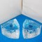Sfesnice cristal pt. lumanare, set 2 buc. - design Bengt Orup, Johansfors Suedia