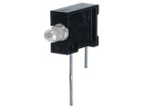 LED roșu 3mm &icirc;n carcasă convexă -25&divide;85&deg;C IP40