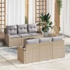 VidaXL Set de canapele pentru grădină 7 pcs Bej și gri 55 x 55 x 37 cm 3354599