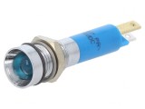 Lampă de control LED albastru 24V &Oslash;8mm plastic