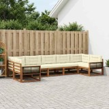 Cumpara ieftin Set de canapele de exterior 7 buc. 7-Locuri Natural si Crem