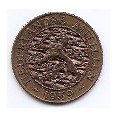 Antilele Olandeze 2½ Cents 1959 - Bronze, 23.5 mm KM-5