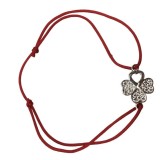 Bratara cu nod dublu argint 925, trifoi cu zirconii