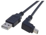 Cablu USB 2.0 A la Mini B &icirc;n unghi 1,8m Negru