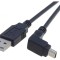 Cablu USB 2.0 A la Mini B &icirc;n unghi 1,8m Negru