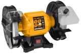 Polizor de banc Tolsen FX Force Xpress, 200mm, 350W, 2950rpm, baza aluminiu, protectii ochi, suport reglabil