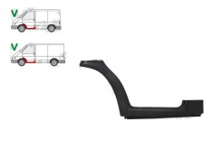 Prag fata FORD TRANSIT, 01.1991-07.2000, partea stanga, metal galvanizat; vopsire prin pudrare - indepartati inainte de vopsirea finala; sub usa fata